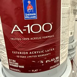 Nine 5 gallons of Sherwin williams exterior acrylic latex flat black - $200 (Capitol hill)