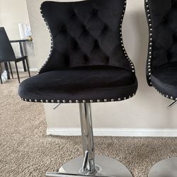 2 Black Bar Stool