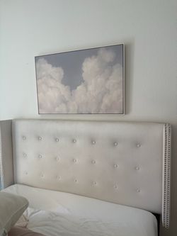 Queen headboard white