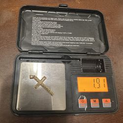 14K Nugget Cross Pendant About 2 Inches 