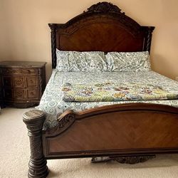Moving out sale - King Size Bed Frame, Dresser with Mirror & Nightstand – Ashley’s Furniture