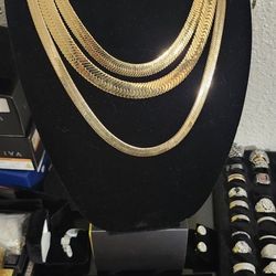 Gold Plated Herringbone 