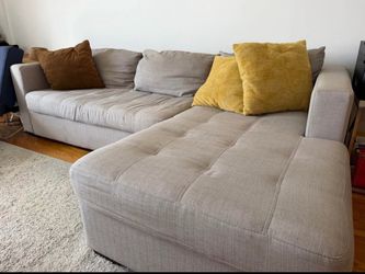 Exceptionally Comfortable EQ3 Porter chaise Couch