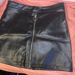 Black Leather Skirt