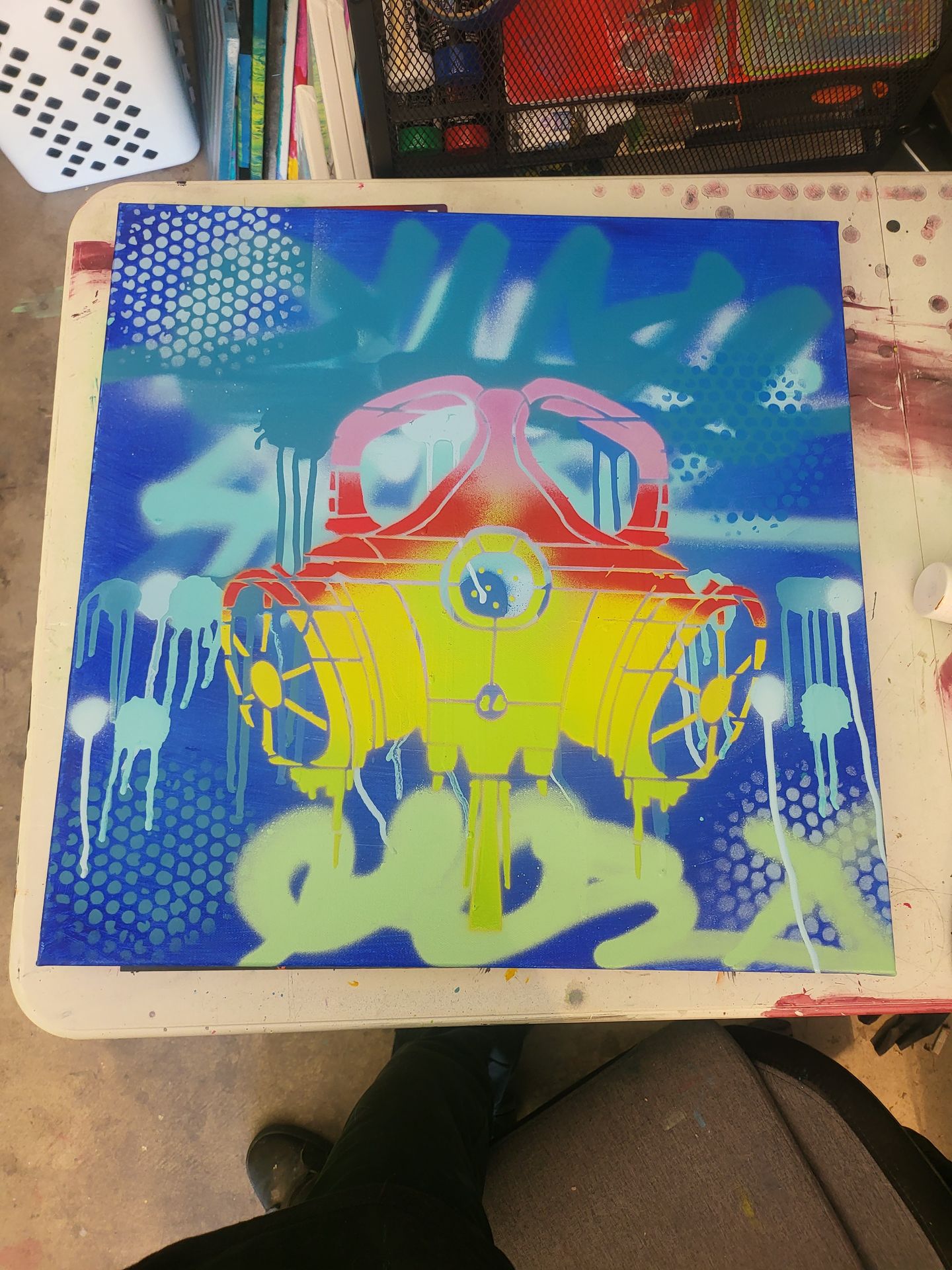 Abstract graffiti mask