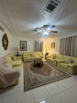 Italin yellow leaher couches