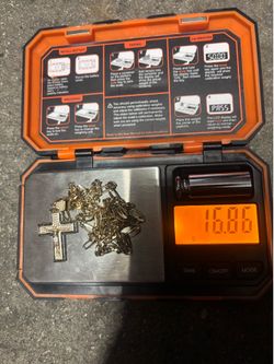 10k figaro and cross pendent