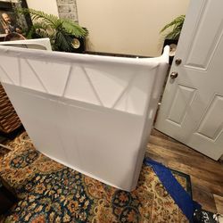Portable DJ Booth with White Scrim