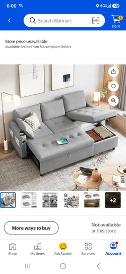Sofa cama en forma de L