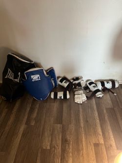 GTMA Taekwondo Sparring Gear Set with Everlast Bag