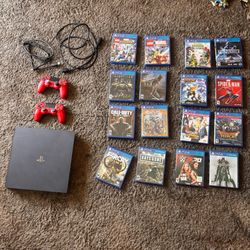 Sony PS4 Pro 1TB CUH-7015B Console NEW Wireless Controller 16 Games Quiet Tested