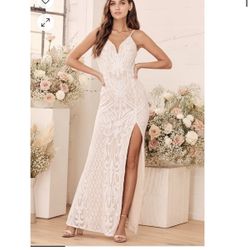 Lulus Sequin Wedding Dress