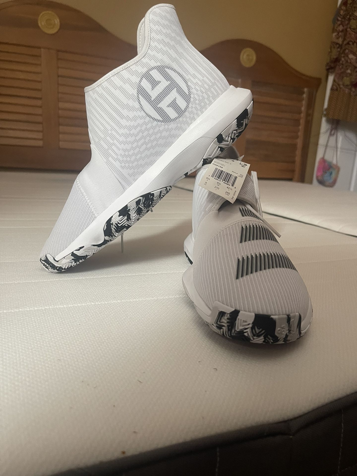Adidas harden be 3 shoes all white