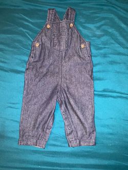 Baby Denim Overalls with snap Closure 6M