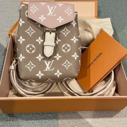 Louis Vuitton Tiny Backpack Messenger Crossbody Bag Authentic Dust bag + Receipt