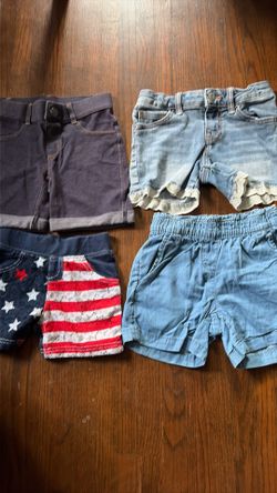 Toddler girl clothes size 4/5 summer shorts bundle (4pcs)