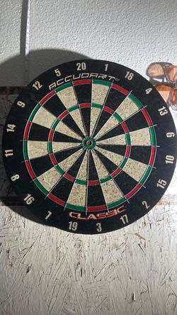 Dart board and darts