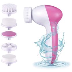 Facial Cleansing Brush Face Brush Facial Brush Waterproof Cleansing Brush Set NEW style 2 Speeds With 5 Brush Heads Facial Beauty Brush Face Cleansin