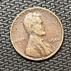 1944 Lincoln Wheat Cent Penny Coin 
