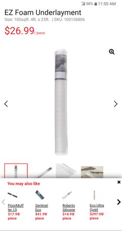 Ezfoam underlayment brand new 3 rolls for $30 or 10 each