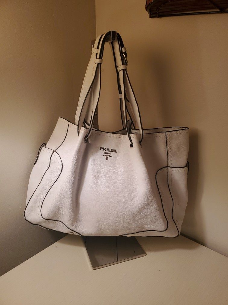 Prada Whait Tote Bag