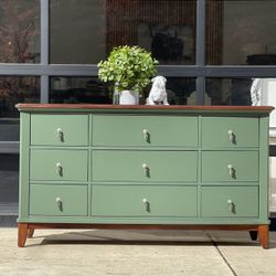 Beautiful Green Dresser, Solid Wood