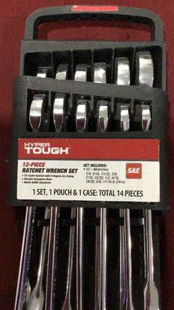Hyper Tough 12-piece ratchet wrench set