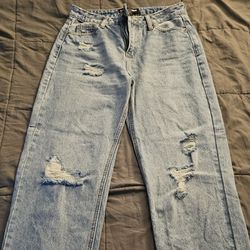 Slouch Fit Jeans - Medium Blue Wash 