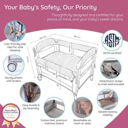 Bedside Sleeper Crib: Brand New 