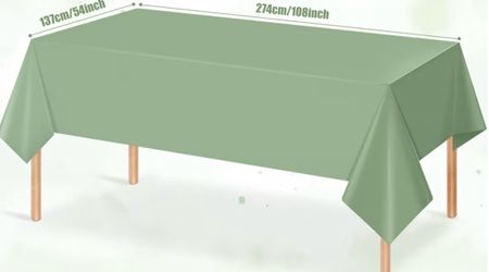 Sage green tablecloth