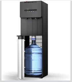 EUHOMY Bottom Loading Water Cooler Dispenser for 5 Gallon Bottle, 3 Temperature Freestanding Hot and Cold Water Dispenser with Stainless Steel Tank & 