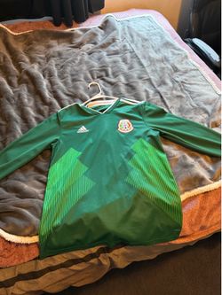 Adidas Mexico soccer jersey with green diagonal stripes #soccer #mexico