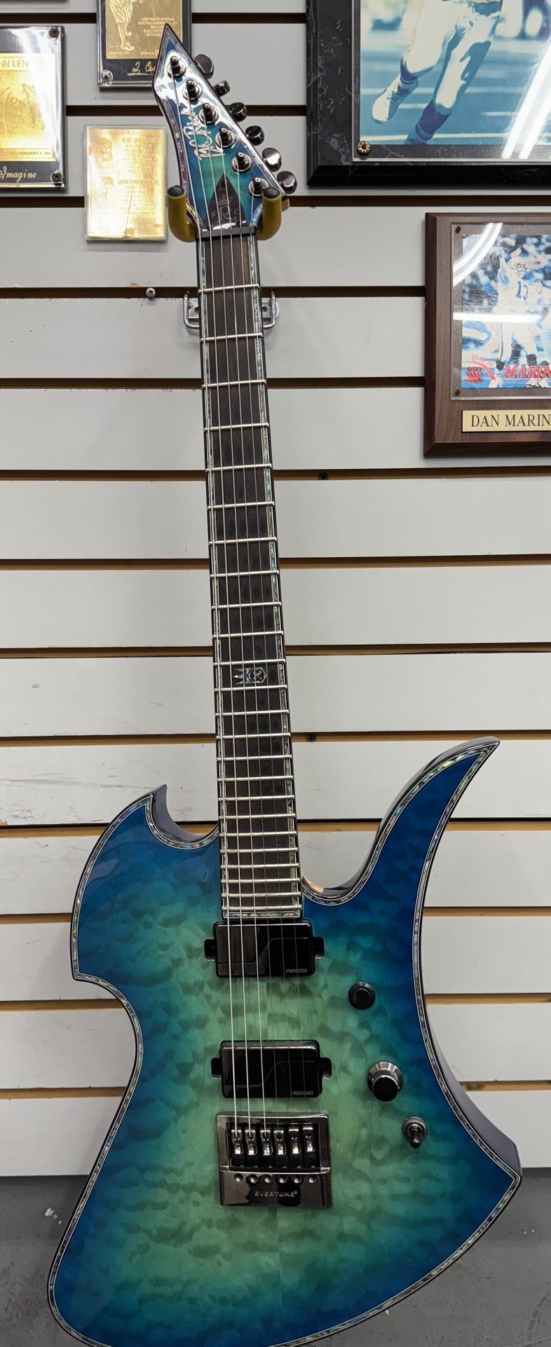 BC Rich Mockingbird Extreme Weather Exotic With EverTune Cyan Blue
