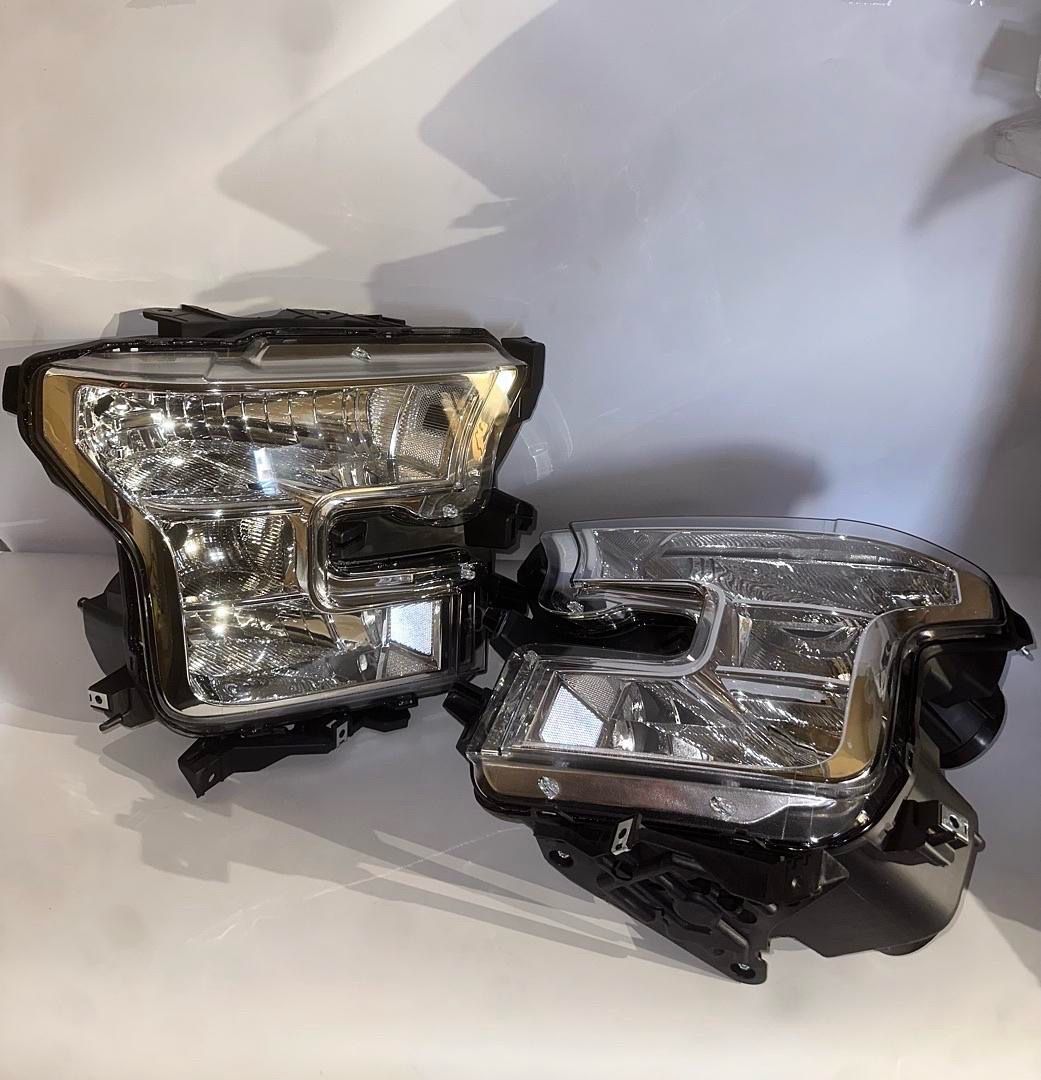 15-17 Ford F150 Chrome Clear Factory Style Headlights Faros