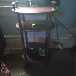  Vintage Stand And 2 White Shelfs 5ft And 3ft