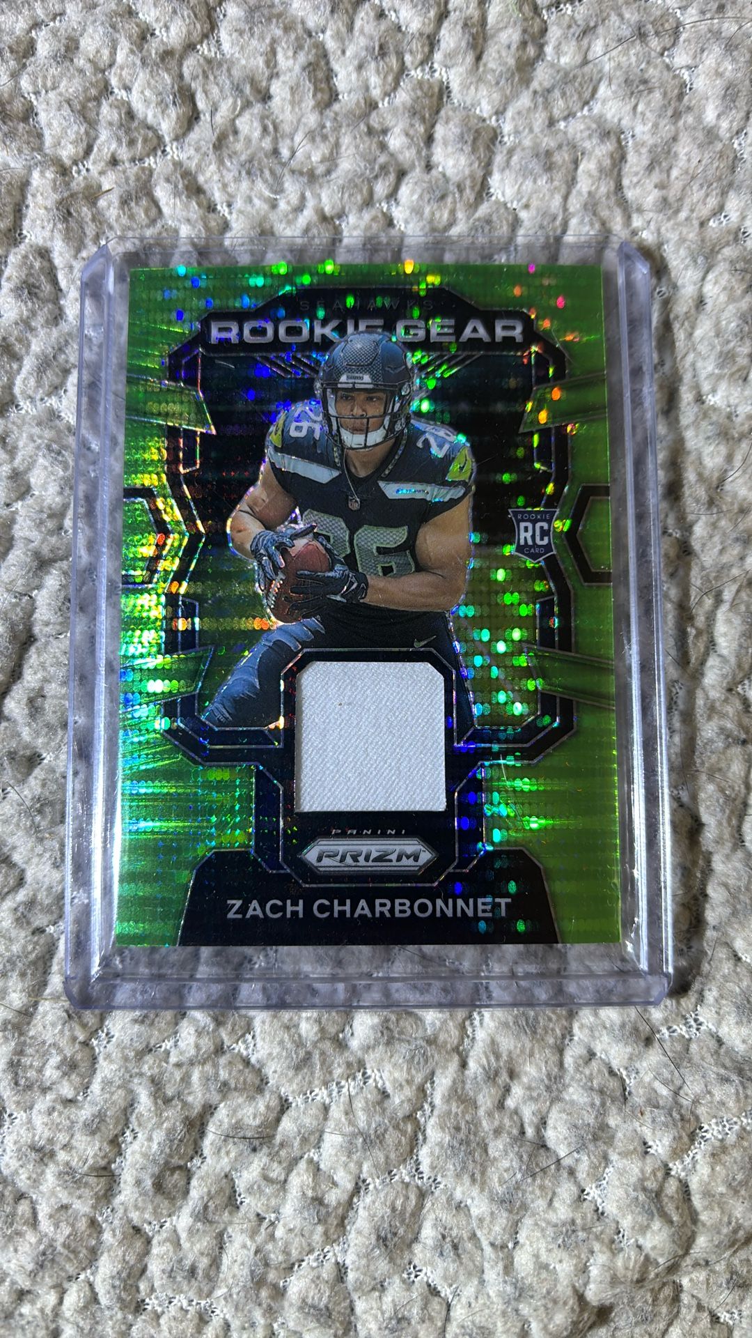 Green Pulsar Rookie Patch Zach Charbonnet