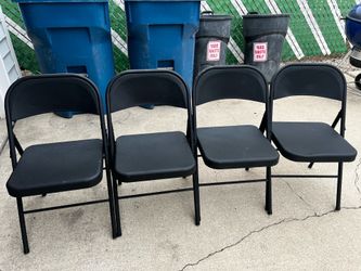 Set of 4 Cosco Black Folding Chairs