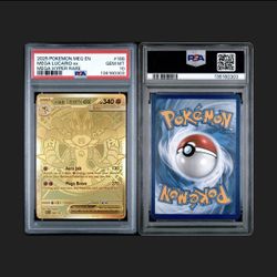 Pokemon Mega Evolution Mega Lucario EX Gold Mega Hyper Rare 188/132 PSA 10 SLAB FS/FT
