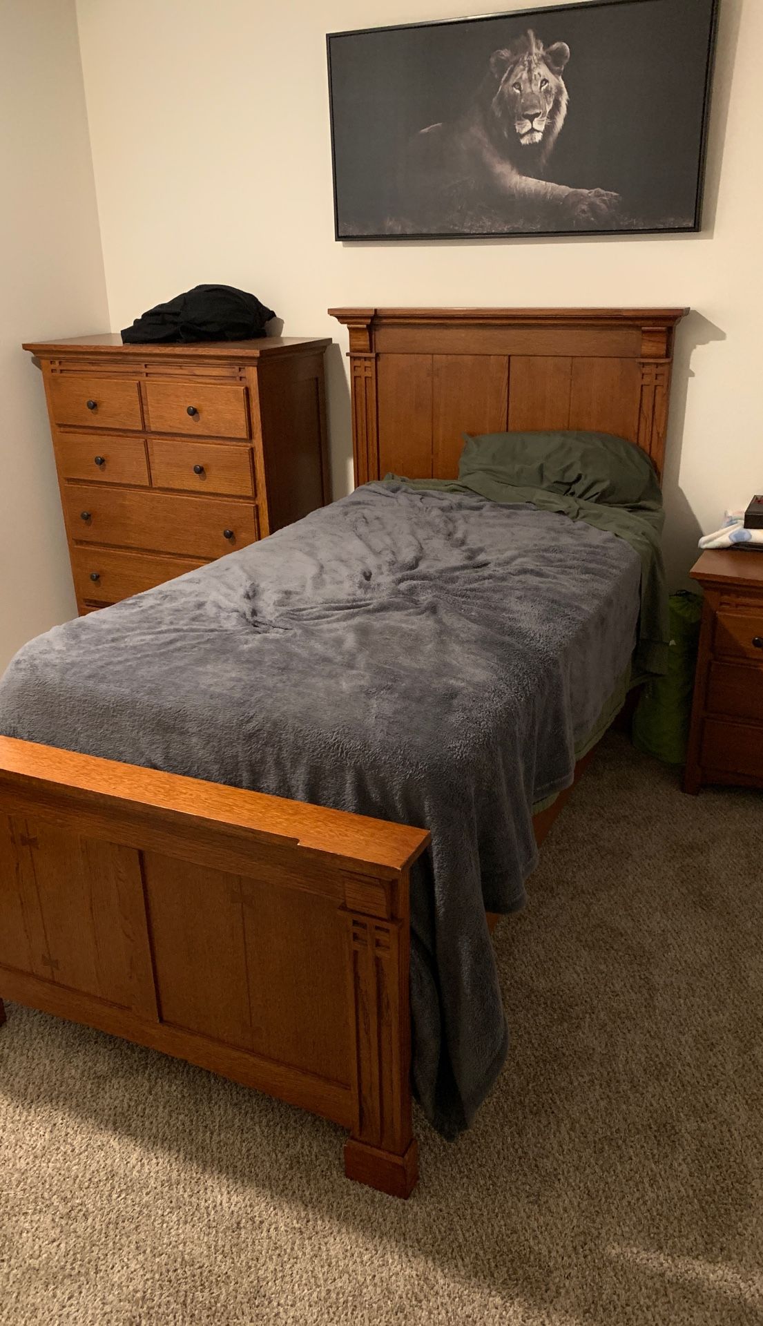 Real Oak Bed Set