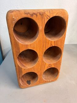 Solid Wood 6-Bottle Wine Rack
