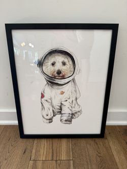 Astronaut Robot Framed Art