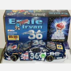 Nascar/Ernie Irvan 1999 M&M's Millennium #36 Pontiac Bank 1/24 NASCAR Diecast/New