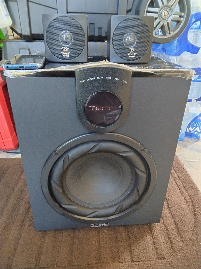 KINETIC 5.1 A/V AMPLIFIER / POWER SUBWOOFER w/ BOSS SPEAKERS