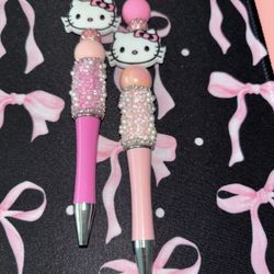 Handmade Hello Kitty 💕🎀 Beaded Pens 