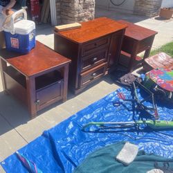 small dresser and end table set 
