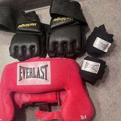 MMA Training Gloves , Headgear , Wrist Wraps 
