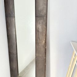 Vintage Leather Glass Mirror