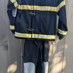 ON SALE Firefighter Fireman Halloween 2 Piece Costume Overalls Jacket For Kids And Teens