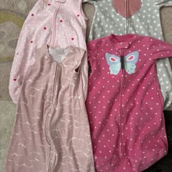 Baby Girl Sleep Sacks Size Small Excellent Condition