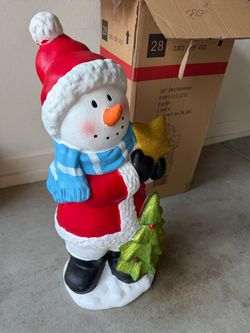 Outdoor snowman/christmas greeter
